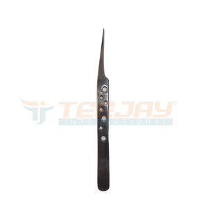 Pinzas SS de aislamiento Angular para mujer, herramientas profesionales de Plasma negro, con agujeros en el agarre, probadas a mano, pinzas personalizadas, antioxidantes - Product Image 6