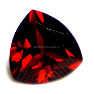 Anillos colgantes de tamaño calibrado de granate rojo Natural con forma de trillón, pendientes que hacen piedras preciosas sueltas, calidad 3A, granate rojo de Mozambique - Product Image 4