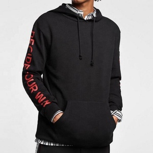 Sweat à capuche en coton pour hommes, pull personnalisé à rayures latérales, manches longues - Product Image 3