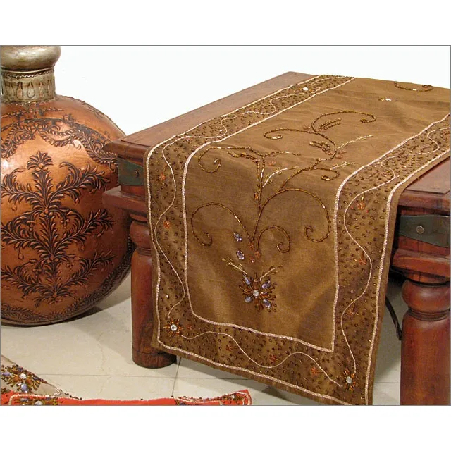 Couverture de Table de travail brodée à la main, style indien, Vintage, de haute qualité, couvre-table en tissu, décoratif pour la maison