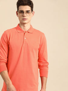 Chemise polo à col personnalisé de haute qualité, manches longues, 100% coton, polos unis de couleurs unies, polos pour hommes - Product Image 2