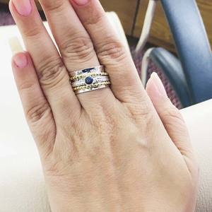Bague tendance en argent sterling 925 avec lapis-lazuli, qualité supérieure, unisexe, bijoux ethniques pour mariage et fête, sertie de pierres - Product Image 4