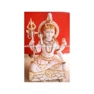 Escultura de mármol blanco Shiva - Product Image 1