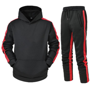 Venta al por mayor personalizado 100% algodón térmico Jogger invierno conjunto de los hombres con cremallera completa sudaderas con capucha y sudaderas - Product Image 4