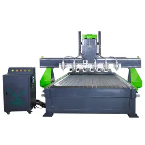 Big discount atc 1325 3d wood carving router machine tools for furniture with balance cylinder multi head cnc