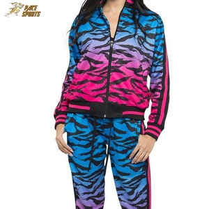 ชุดวอร์มสำหรับผู้หญิงชุดวิ่งสีตัดกันพิมพ์ลายซับลิเมชันงานตามสั่ง - Product Image 6