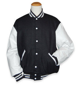 À la mode Laine Polyester Varsity Veste Long Hiver Coupe-Vent avec Capuche Col Logo Personnalisé Broderie Letterman Style" - Product Image 3