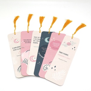 Chất Lượng Tua Mặt Dây Chuyền Ruy Băng Khuyến Mại Trẻ Em Cảm Hứng Giấy Cuốn Sách Đánh Dấu Logo In Ấn Sáng Tạo Dễ Thương Tùy Chỉnh Đánh Dấu - Product Image 1