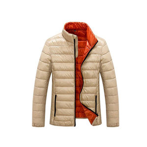 Chaqueta de invierno acolchada de algodón 2020 de alta calidad con diseño informal de otoño 100% para hombre, cremallera Reversible impermeable de talla grande personalizada - Product Image 5