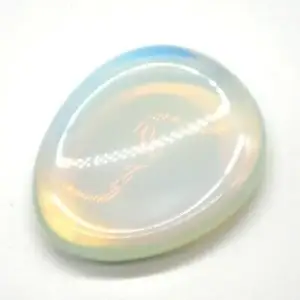 50 parça doğal toptan toplu taş Opal Opalite şifa başparmak masaj stres taşı akik doğal taş