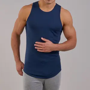 Qualité mode vêtements de sport couleur unie HOMMES gilet de sport fitness gym vêtements sport débardeur