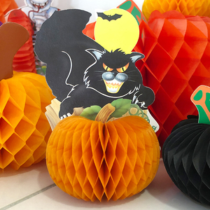 Decoraciones de Calabazas de Papel para Halloween, Adornos Colgantes de Pared con Forma Redonda para Fiestas - Product Image 2