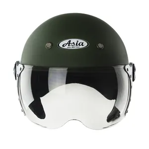 Casco de Carreras Moderno de Media Cara ASIA MT-135, Visera ABS Avanzada de Alta Calidad, Diseño de Seguridad Abierto, Certificado DOT, Precio de Fábrica - Product Image 1