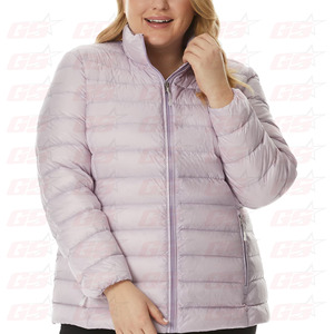 Womens Winter Fashion High Neck Puffer Down Quilted Jackets For Women - Product Image 1