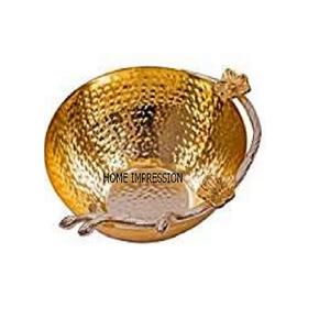 Asas de hojas, cuencos decorativos de Metal para Spa y centro de mesa, cuenco elegante europeo para el hogar, accesorios de vajilla a bajo precio - Product Image 1