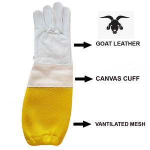 Goatskin-guantes de cuero para proteger abejas, accesorio de protección con ventilación, 2021 - Product Image 2
