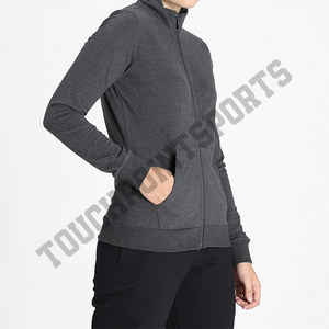 Women Casual Solid Long Sleeve Zipper Pocket track Shirt Sweatshirt Tops Female Hoodies street wear - Product Image 3