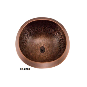 อ่างล้างหน้าทองแดงในห้องน้ำดีไซน์เนอร์ภายใต้ภูเขา - Product Image 3