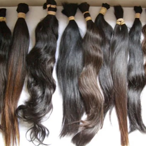 Extensions de cheveux naturels indiens alignés, cuticules complète, non traités, en vrac, produits, livraison gratuite