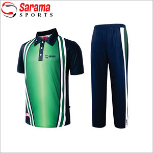 เสื้อเจอร์ซีย์ทีมคริกเก็ตชุดเล่นคริกเก็ตแบบระเหิดดีไซน์ตามสั่ง - Product Image 4