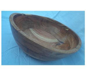 Bol de service en bois d'acacia fait à la main de haute qualité avec cuillère écologique pour hôtels et restaurants avec couvercle durable - Product Image 5