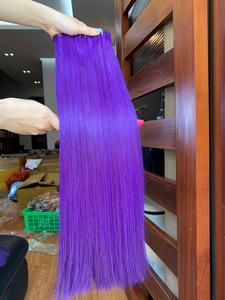ผมมนุษย์แท้แบบตรงสุดๆสีม่วง100% - Product Image 4