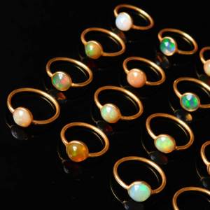 Pendientes de ópalo con piedra natural PARA CENA, conjunto de pendientes con Ópalo, conjunto de cena, etíope - Product Image 2