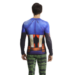 Chemises de protection anti-UV pour hommes, vente en gros, hauts de compression personnalisés imprimés, manches longues, surf, natation, pêche, vêtements de sport fitness - Product Image 6