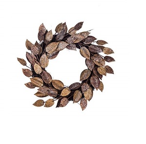 Metal Rustic Wreath Leaf Wreath for Home <b>Decorative</b> Item Home Living Room Office <b>Wall</b> Hanging Use - Product Image 3