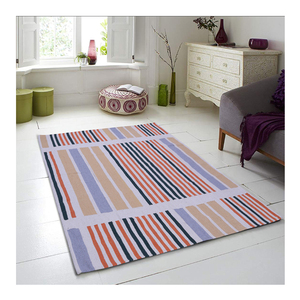 Alfombras de algodón tejidas a mano 100% de estilo moderno más vendidas alfombras de área de viaje de Picnic bordadas de la más alta calidad a granel - Product Image 1