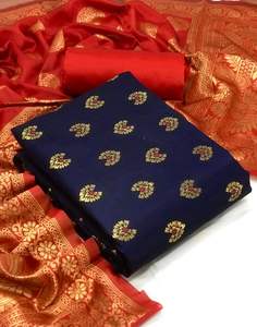 Ensemble de robes en soie à bas prix pour femme, style indien, tenue de festival, vêtements du bureau, quotidien, Banarasi, livraison royale - Product Image 2