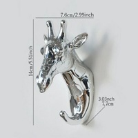 Heetverkopende groothandel wilde dieren wandmontage aluminium kapstokken kledingorganizer voor badkamer woonkamer kleding