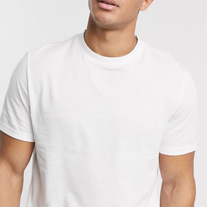 Design personnalisé en coton T-shirts pour hommes High Street Style à manches courtes Summer Streetwear Casual Blank O-Neck 220g Weight - Product Image 2