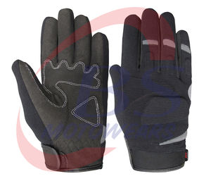 Guantes de Motociclismo Deportivos de Cuero Negro para Carreras, Protección Completa para los Dedos, Tallas Grandes - Product Image 5