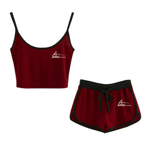 Haut court et confortable pour femmes, vêtements fantaisie d'extérieur, top de motard, couleur Maroon, nouvelle collection d'été - Product Image 3