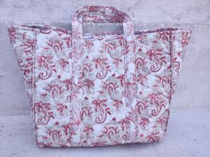 Sacs à fermeture ouverte légers Lady-Style avec deux poignées/sangles décorées de fleurs - Product Image 3