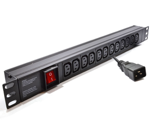 12 cách <span class=keywords><strong>PDU</strong></span> <span class=keywords><strong>IEC</strong></span> C13 ổ cắm ngang để C20 cắm mở rộng khối phân phối điện đơn vị - Product Image 1