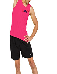 Camiseta de neón para correr para hombre, camiseta sin mangas atlética para nadar, playera, secado rápido, entrenamiento de maratón, gimnasio, deportes - Product Image 4