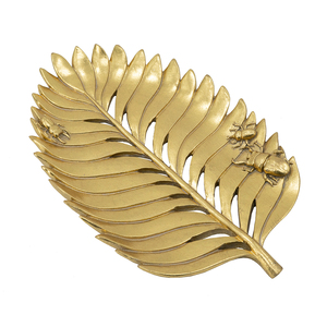 Plato de hoja de mármol de madera acrílica, bandeja redonda decorativa para servir alimentos, bandeja de madera de Metal para uso doméstico y almacenamiento en muchas ocasiones - Product Image 6