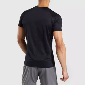 เสื้อยืดคอกลมสำหรับผู้ชายสีดำไซส์พิเศษใส่สบายเสื้อเจอร์ซี่ผ้าฝ้าย100% ระบายอากาศได้ดีออกแบบได้ตามต้องการ - Product Image 2