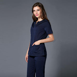 Uniforme quirúrgico de manga corta para hombre y mujer, Uniforme masculino de manga corta con cuello de pico, estilo único para Hospital - Product Image 5