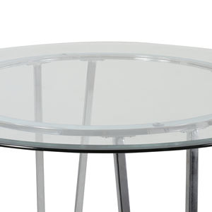 Mesa de Bar superior de vidrio templado de diseño moderno Muebles industriales para sala de estar Centro comercial Hotel Precio de fábrica para uso en restaurante - Product Image 6