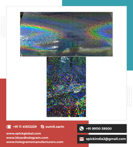 ฟิล์มโฮโลแกรม PET แบบเมทัลไลซ์เคลือบสีรุ้งไร้รอยต่อ ความหนา 12 ไมครอน ยาว 100 เมตร  ชนิดใส  ใช้กับกาวอะคริลิกที่ใช้น้ำเป็นตัวช่วยในการยึดติด - Product Image 3