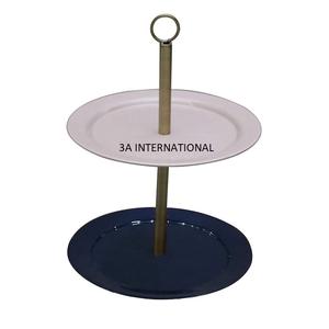 Top Trending Home And Hotel Usage Soporte de pastel de frutas de dos niveles Vajilla Taza Soporte de servidor de pastel de cumpleaños - Product Image 1