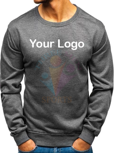 Sweat-shirt noir à gaufrage personnalisé Sweat-shirts à capuche pour hommes Sweat-shirt en coton pour hommes - Product Image 3