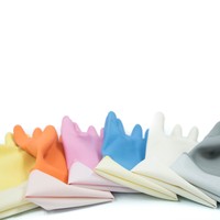 Gants ergonomiques confortables réutilisables en caoutchouc naturel, doublés de coton, bleus, taille moyenne, en latex, bonne adhérence, pour le nettoyage en automne, en hiver et en été