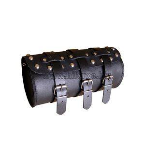 Sac à outils rond universel en cuir PU pour moto de course Outils de rangement de selle en polyamide Sacoches de queue de moto - Product Image 4