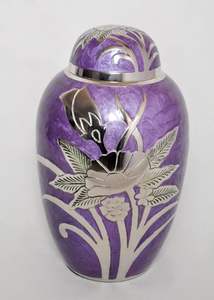 โกศโลหะทำด้วยมือทำจากทองเหลืองคุณภาพสูงของอินเดียโก้เก๋ดีไซน์ทันสมัยของตกแต่งที่ระลึกโกศหรูหรา - Product Image 3