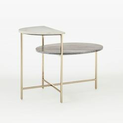 Premium Qualität Luxus Custom Runde Akzent Tisch Gold Weiß Marmor Nesting Couch tische Moderne Home Decoration Eisen Material - Product Image 2