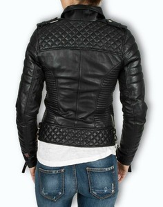 Chaqueta de motorista Unisex, de cuero de zorro negro de alta calidad, con cremallera, disponible en todos los colores de cuero, hecha en Pakistán - Product Image 3